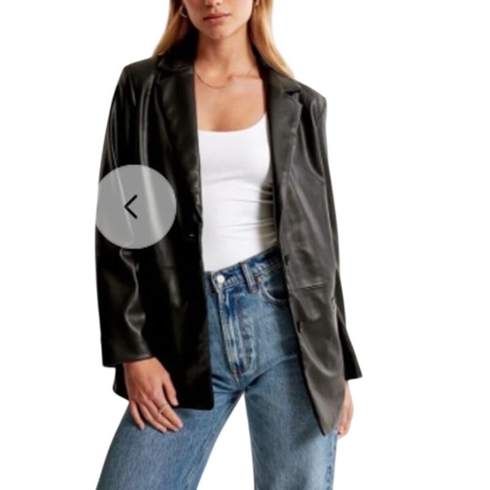$140 Abercrombie Vegan Leather Blazer Jacket XL